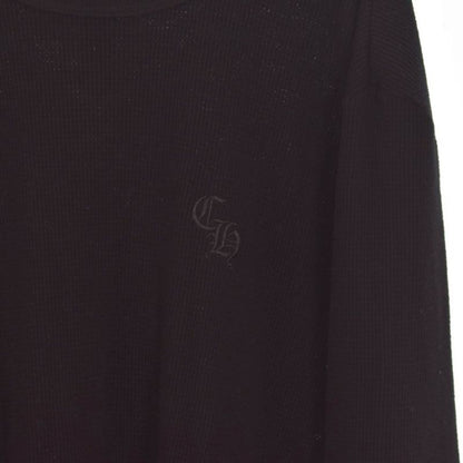 Chrome Hearts Not CH Logo Embroidery Thermal Knit Long Sleeve Top Waffle Long