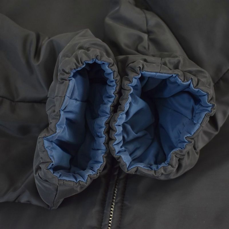 Prada Triangle Plate Logo Jacket Reversible 52 Black Blue