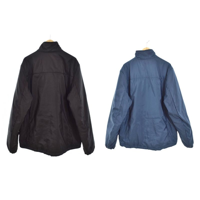 Prada Triangle Plate Logo Jacket Reversible 52 Black Blue