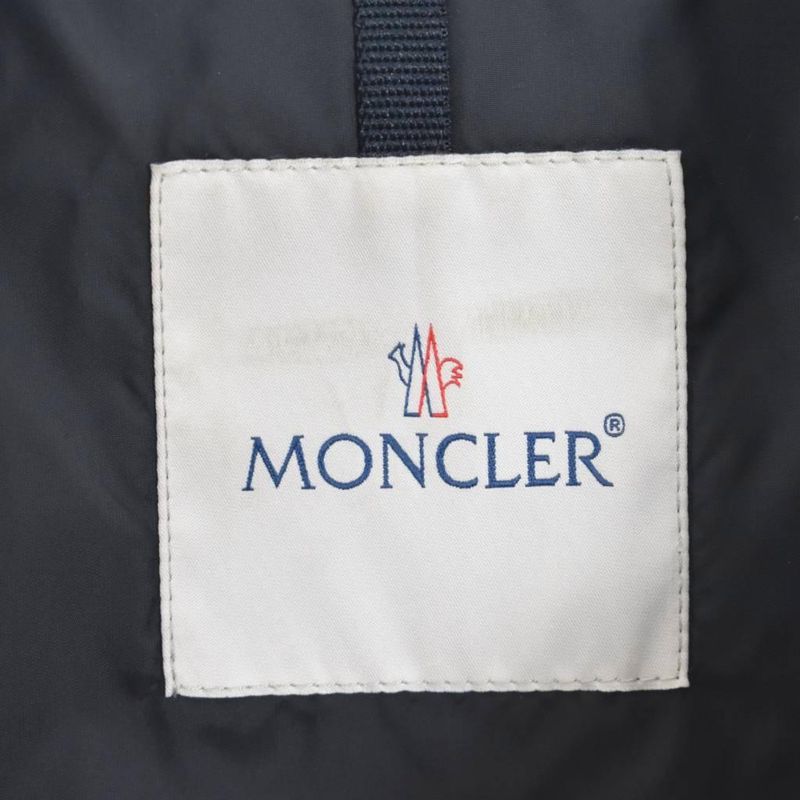 Moncler Amiot All Leather Down Jacket Rider's Lamb Sheep 2 M Black