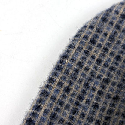Gucci Plaid Knit Cap Logo Hat Cap Wool Nylon Gray Blue