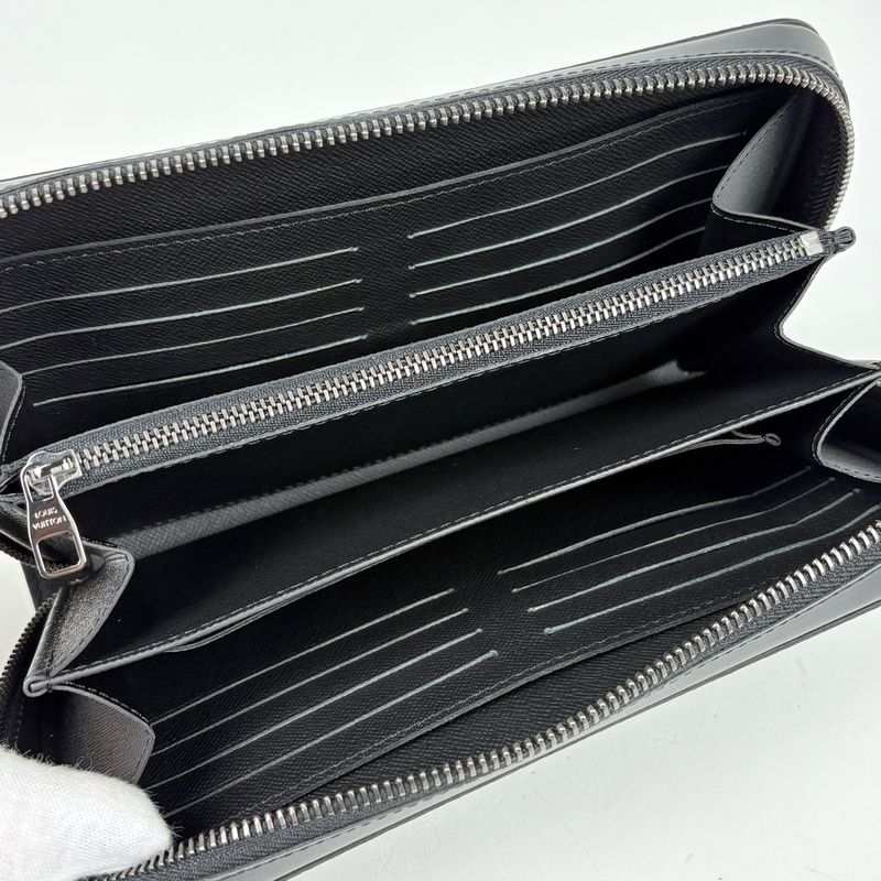 Louis Vuitton Zippy XL Zip Around Wallet Monogram Eclipse Noir Black