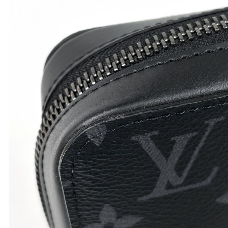 Louis Vuitton Zippy XL Zip Around Wallet Monogram Eclipse Noir Black