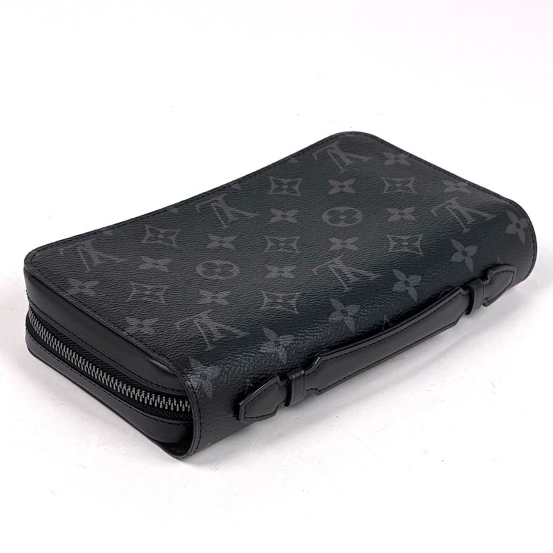 Louis Vuitton Zippy XL Zip Around Wallet Monogram Eclipse Noir Black