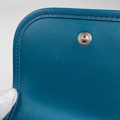 Celine Triomphe Card Case Coin Leather Green