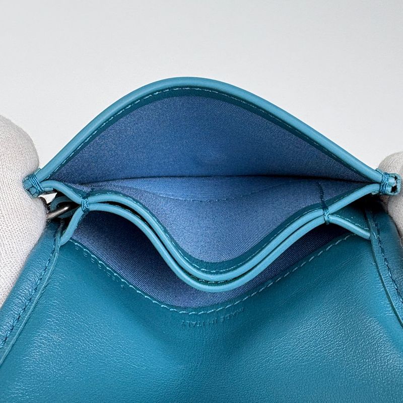 Celine Triomphe Card Case Coin Leather Green