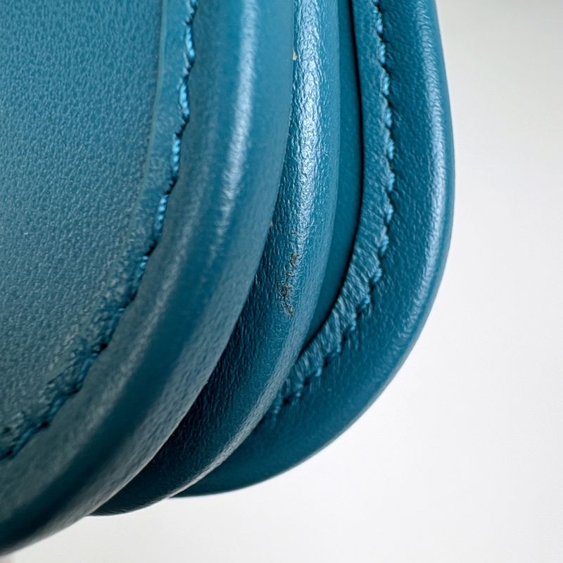 Celine Triomphe Card Case Coin Leather Green