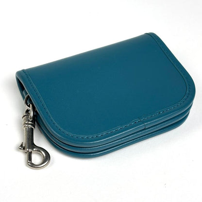 Celine Triomphe Card Case Coin Leather Green