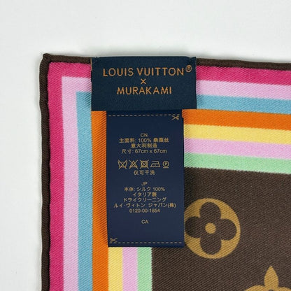 Louis Vuitton Carre 70 Super Flat Monogram Panda Takashi Murakami Scarf Silk