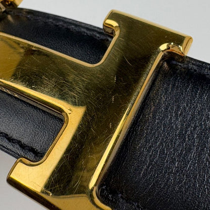 Hermes Constance Reversible Belt Leather Black