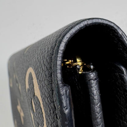 Louis Vuitton Portefeuille Sarah Bicolor Bifold Wallet Monogram Empreinte Noir