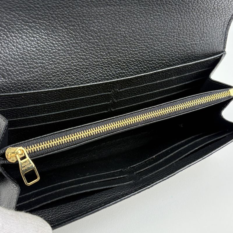 Louis Vuitton Portefeuille Sarah Bicolor Bifold Wallet Monogram Empreinte Noir