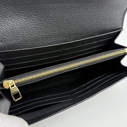Louis Vuitton Portefeuille Sarah Bicolor Bifold Wallet Monogram Empreinte Noir