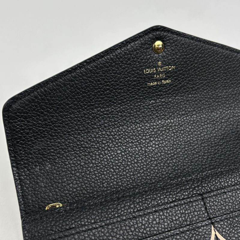 Louis Vuitton Portefeuille Sarah Bicolor Bifold Wallet Monogram Empreinte Noir