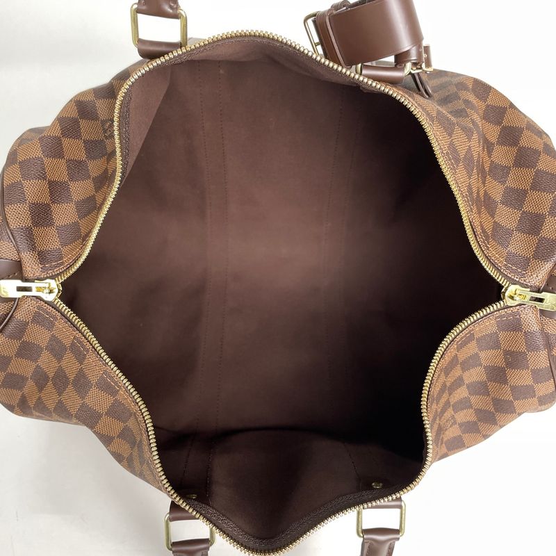 Louis Vuitton Keepall 50 Travel Boston Bag Damier Brown
