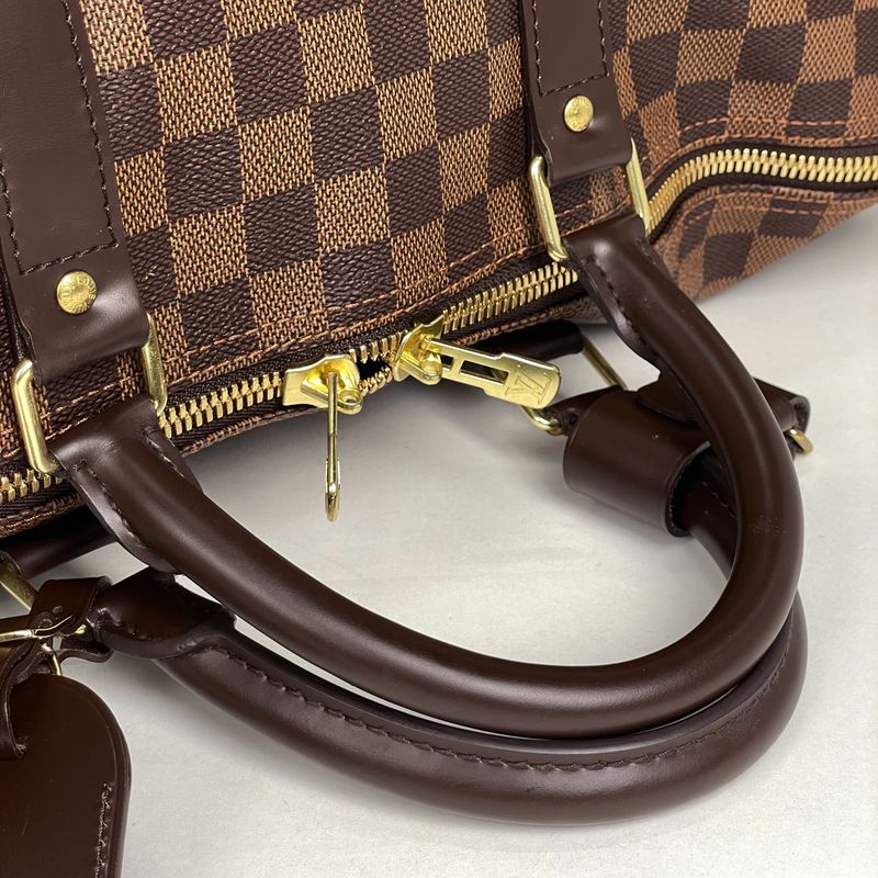 Louis Vuitton Keepall 50 Travel Boston Bag Damier Brown