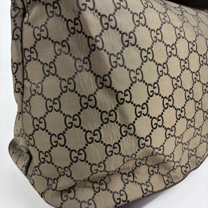 Gucci GG Pattern Shoulder Bag Sports Canvas Brown