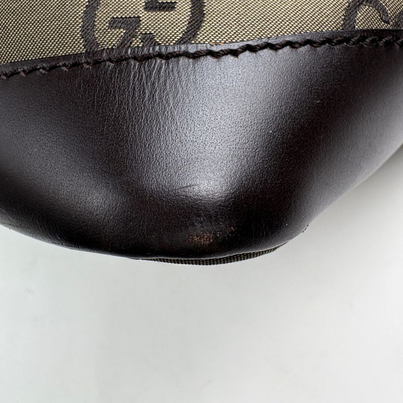 Gucci GG Pattern Shoulder Bag Sports Canvas Brown