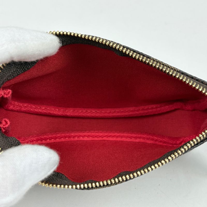 Louis Vuitton Mini Pochette Makeup Cosmetics Pouch Damier Brown