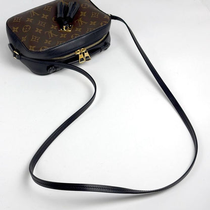 Louis Vuitton Saintonge Crossbody Shoulder Bag Monogram Brown Noir Black