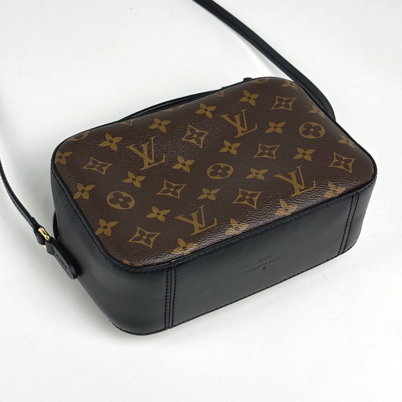 Louis Vuitton Saintonge Crossbody Shoulder Bag Monogram Brown Noir Black