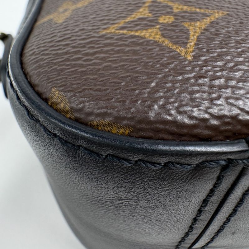 Louis Vuitton Saintonge Crossbody Shoulder Bag Monogram Brown Noir Black