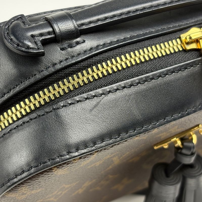 Louis Vuitton Saintonge Crossbody Shoulder Bag Monogram Brown Noir Black