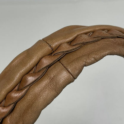 Bottega Veneta Intrecciato Shoulder Bag Leather Brown
