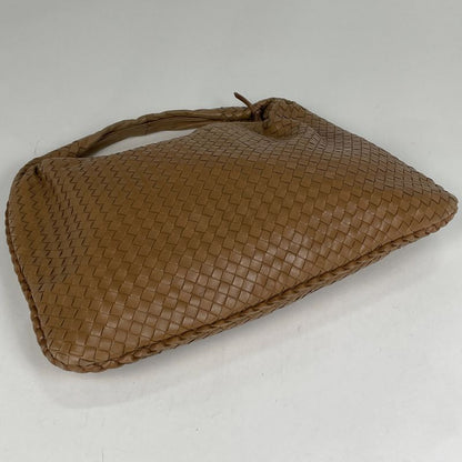 Bottega Veneta Intrecciato Shoulder Bag Leather Brown