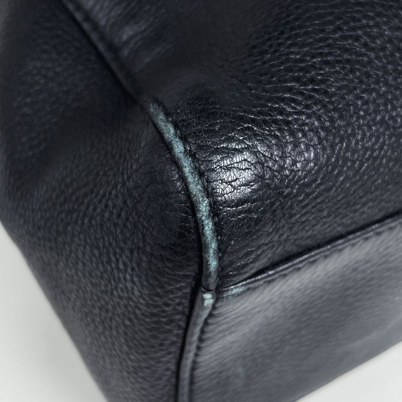 Gucci Interlocking Tote Shoulder Leather Black