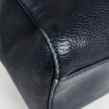 Gucci Interlocking Tote Shoulder Leather Black