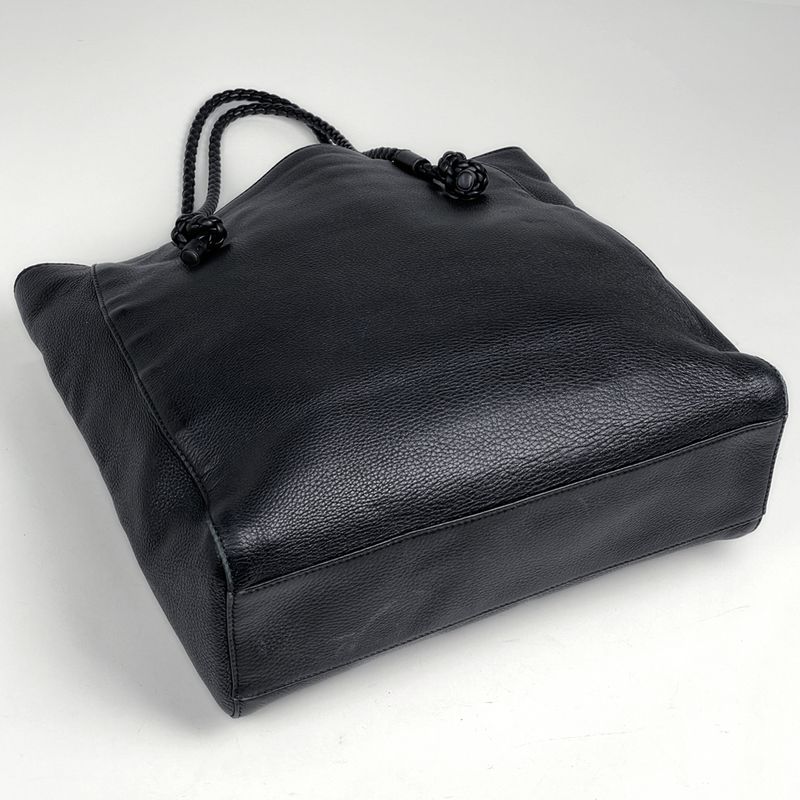 Gucci Interlocking Tote Shoulder Leather Black
