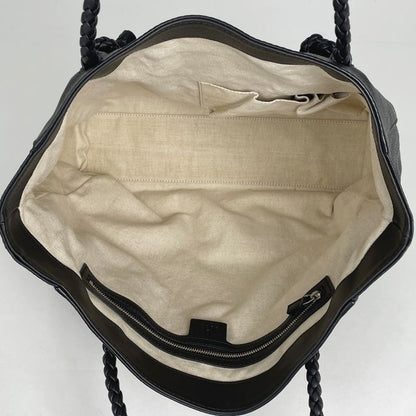 Gucci Interlocking Tote Shoulder Leather Black