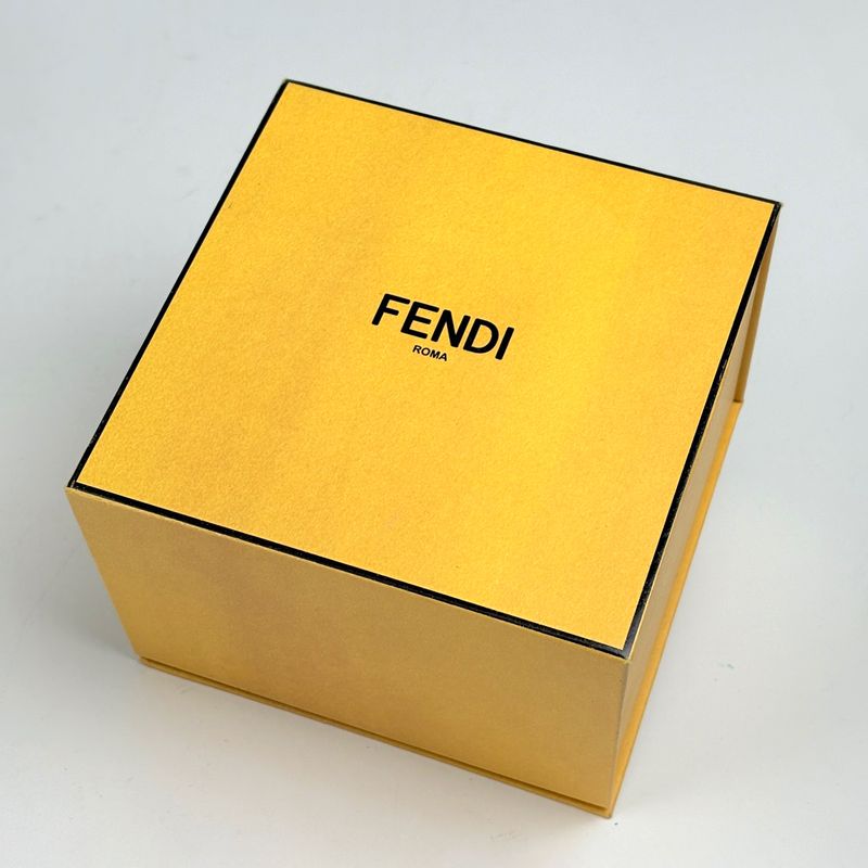 Fendi O-rock Bracelet Zucca Logo Brass Metal Silver