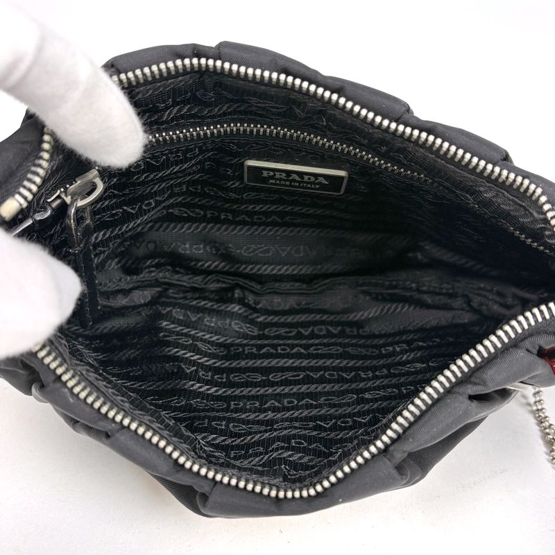 Prada Shoulder Bag Patchwork Nylon Nero