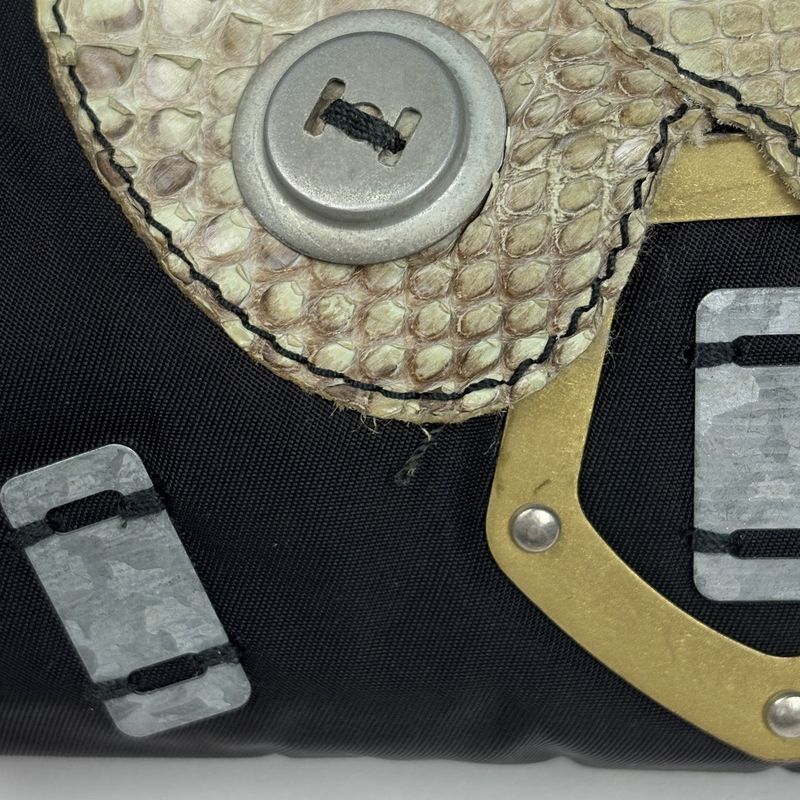 Prada Shoulder Bag Patchwork Nylon Nero