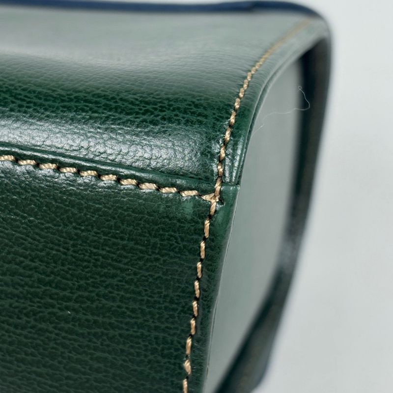 Loewe Velasquez Handbag Bicolor Leather Green Blue