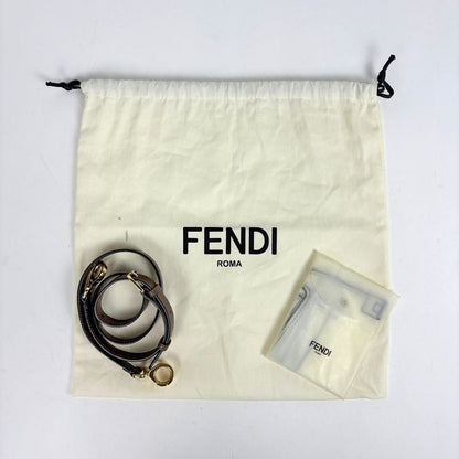 Fendi Peekaboo 2-Way Shoulder Bag Leather Brown
