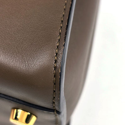Fendi Peekaboo 2-Way Shoulder Bag Leather Brown