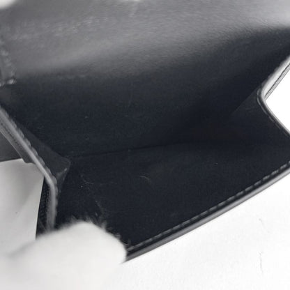 Celine Triomphe Bifold Wallet Logo Leather Black