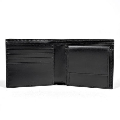 Celine Triomphe Bifold Wallet Logo Leather Black