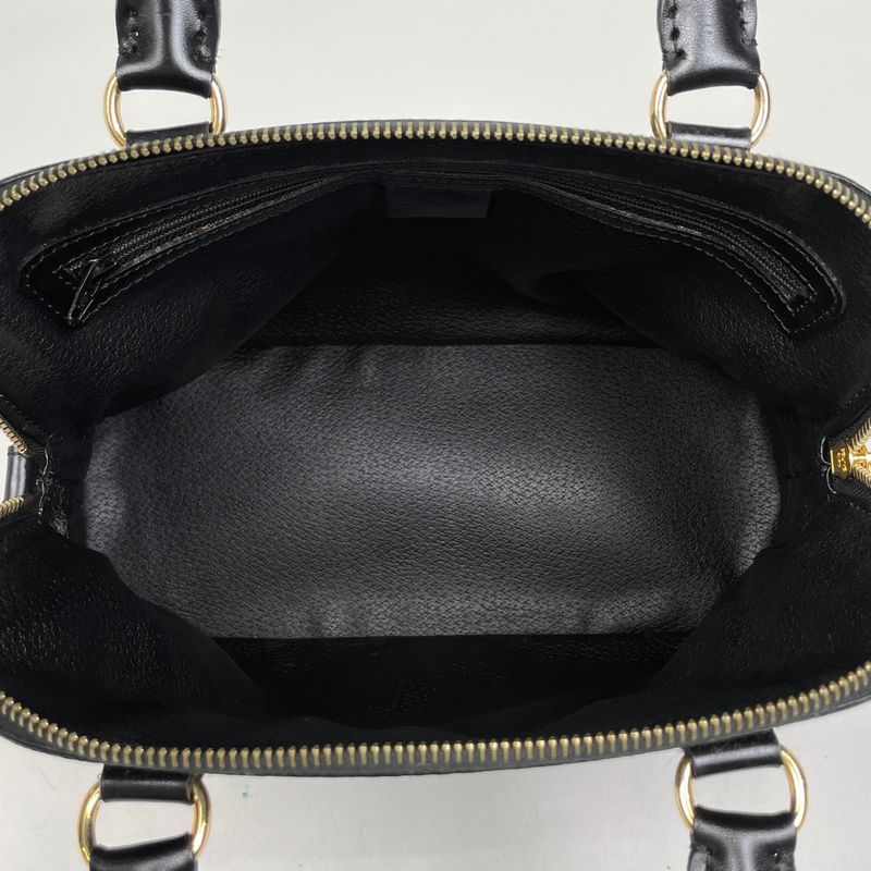 Celine Macadam Pattern 2-Way Shoulder Bag Black Brown