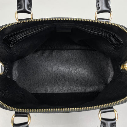 Celine Macadam Pattern 2-Way Shoulder Bag Black Brown