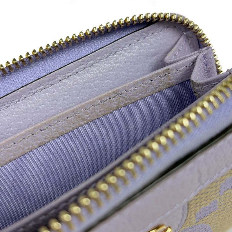 Gucci Jumbo GG Coin Case Card Canvas Leather Purple