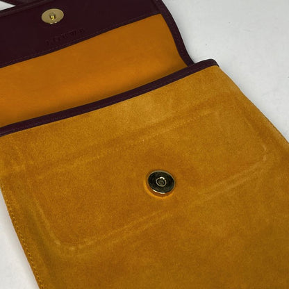 Loewe Anagram Shoulder Bag Crossbody Suede Yellow