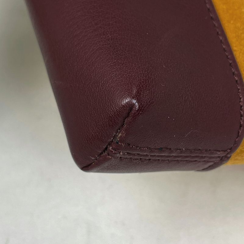 Loewe Anagram Shoulder Bag Crossbody Suede Yellow