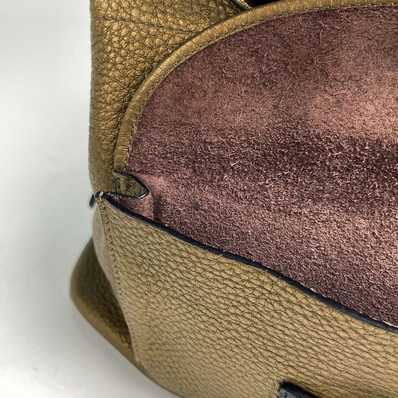 Loewe Anagram 2-Way Shoulder Bag Leather Gold