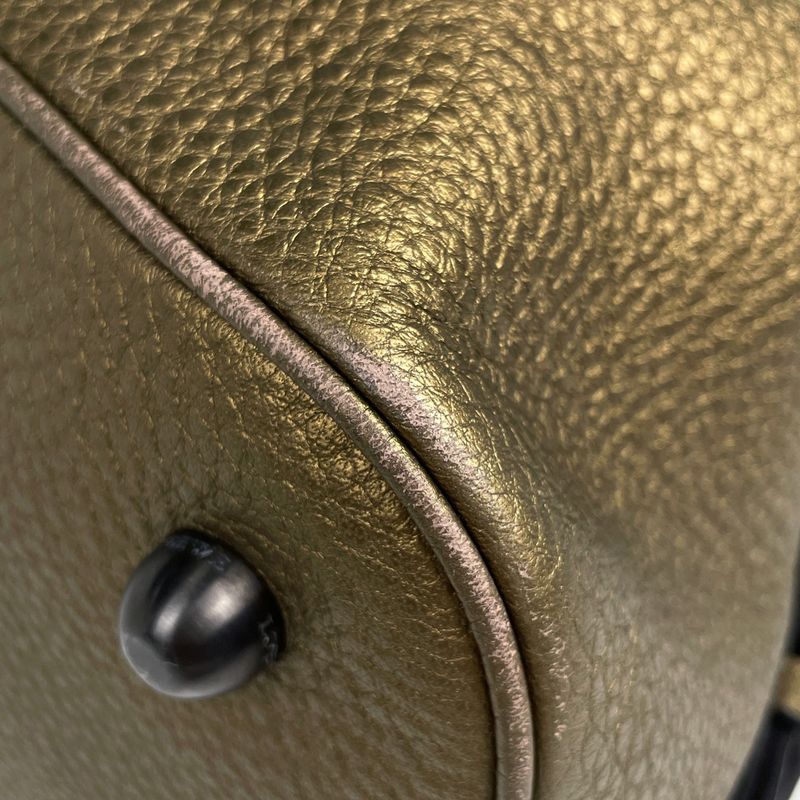 Loewe Anagram 2-Way Shoulder Bag Leather Gold
