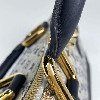 Louis Vuitton Alma Long Handbag Monogram Mini Blue
