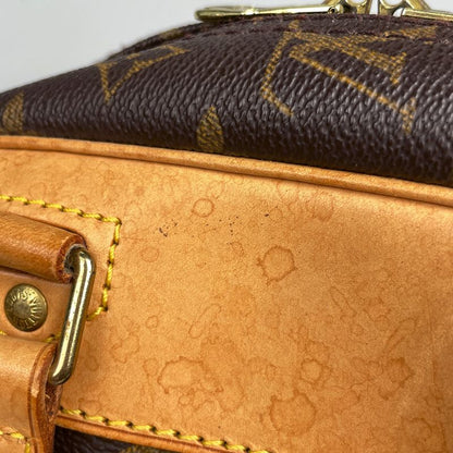 Louis Vuitton Excursion Shoes Case Handbag Monogram Brown